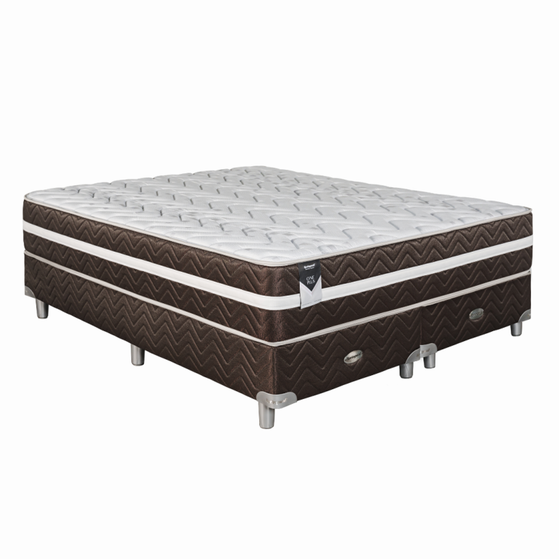 Conjunto Sommier Springwall One Plus Queen 160x200 Espuma 130 Kg