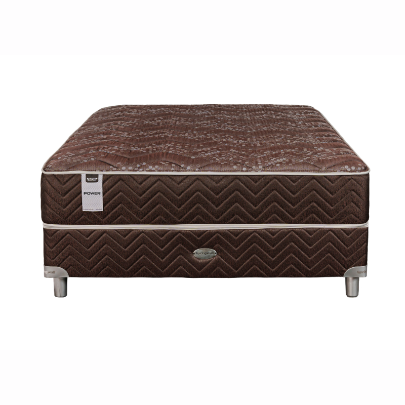 Conjunto Sommier Springwall Power 140x190 Resortes Pocket 110 Kg