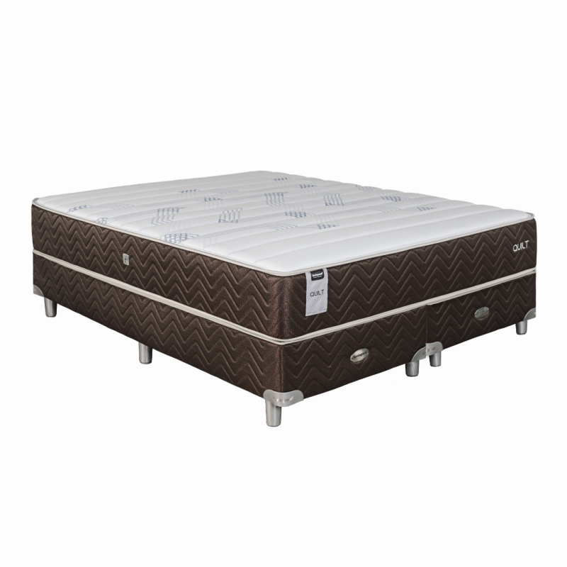 Conjunto Sommier Springwall Quilt 160x200 Resortes