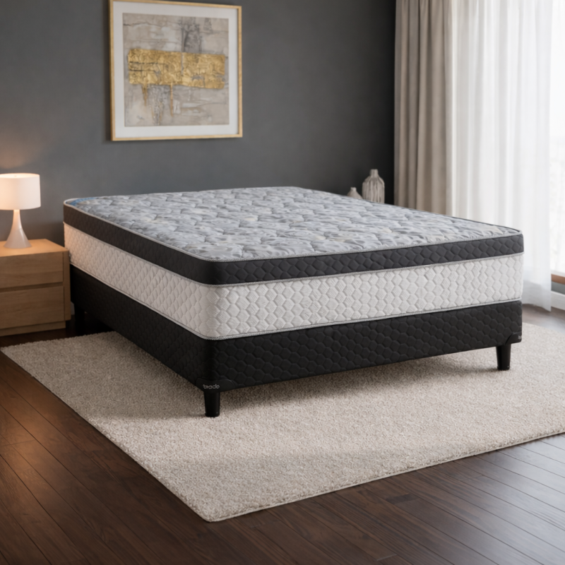 Conjunto Sommier Newtop Topacio Marfil DV 140x190