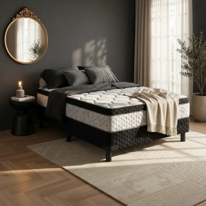 Conjunto Sommier Newtop Topacio Marfil DV 140x190