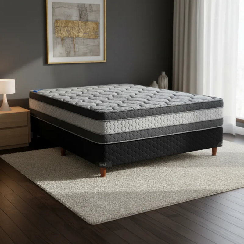 Conjunto Sommier Newtop Topacio Marfil Plus 140x190