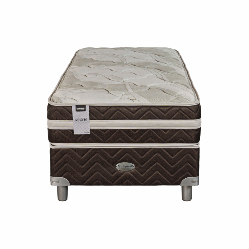 Conjunto Sommier Springwall Regina 100x190 Resortes 95 Kg