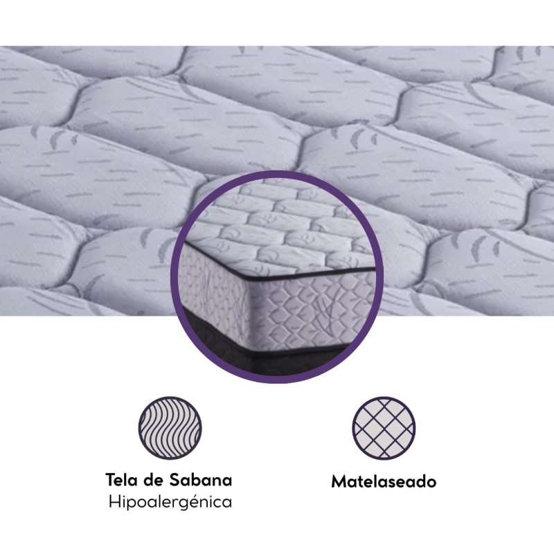 Colchón Topacio Esmeralda 80x90x23 Espuma 90 Kg