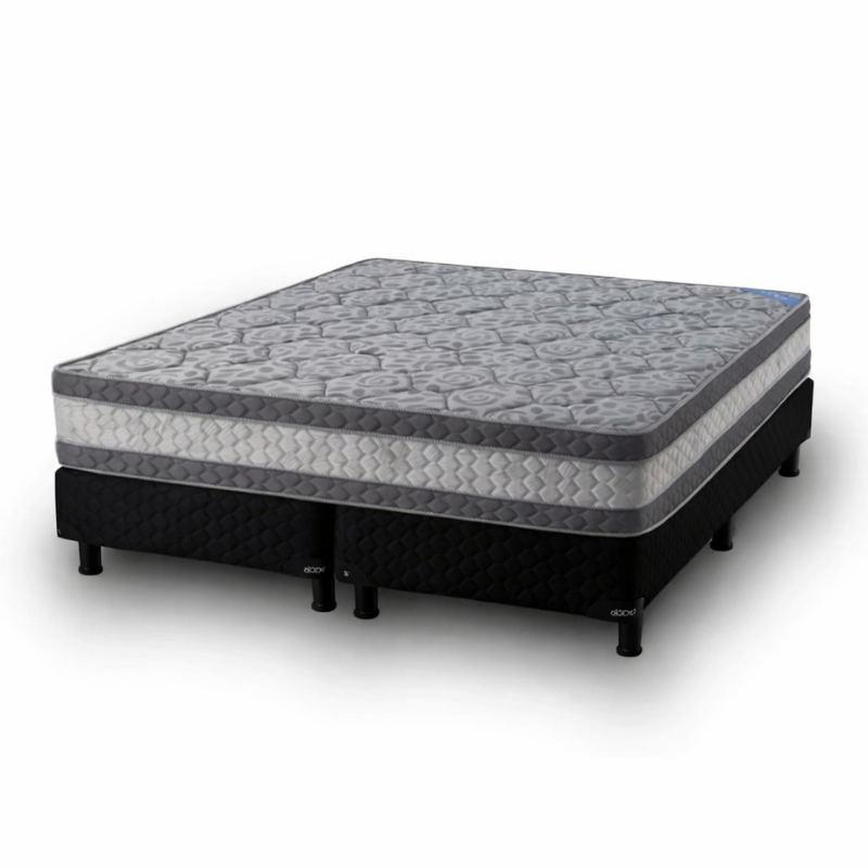 Conjunto Sommier Newtop Topacio Marfil Plus King 200x200 Espuma