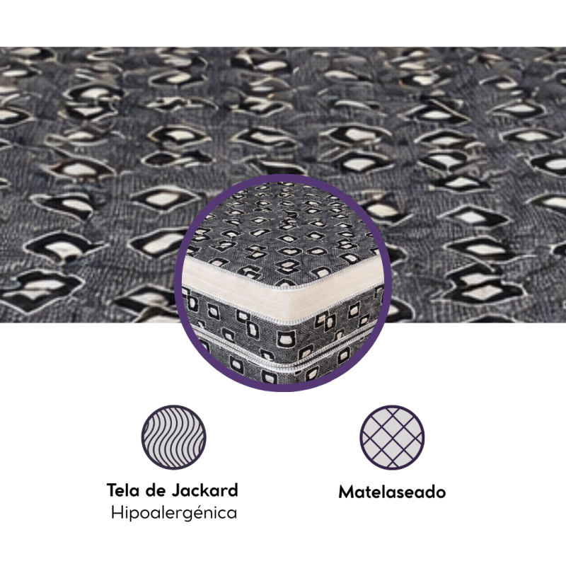 Conjunto Sommier Sueño Dorado Oslo Nuevo Queen 160x200 Resortes 120 Kg