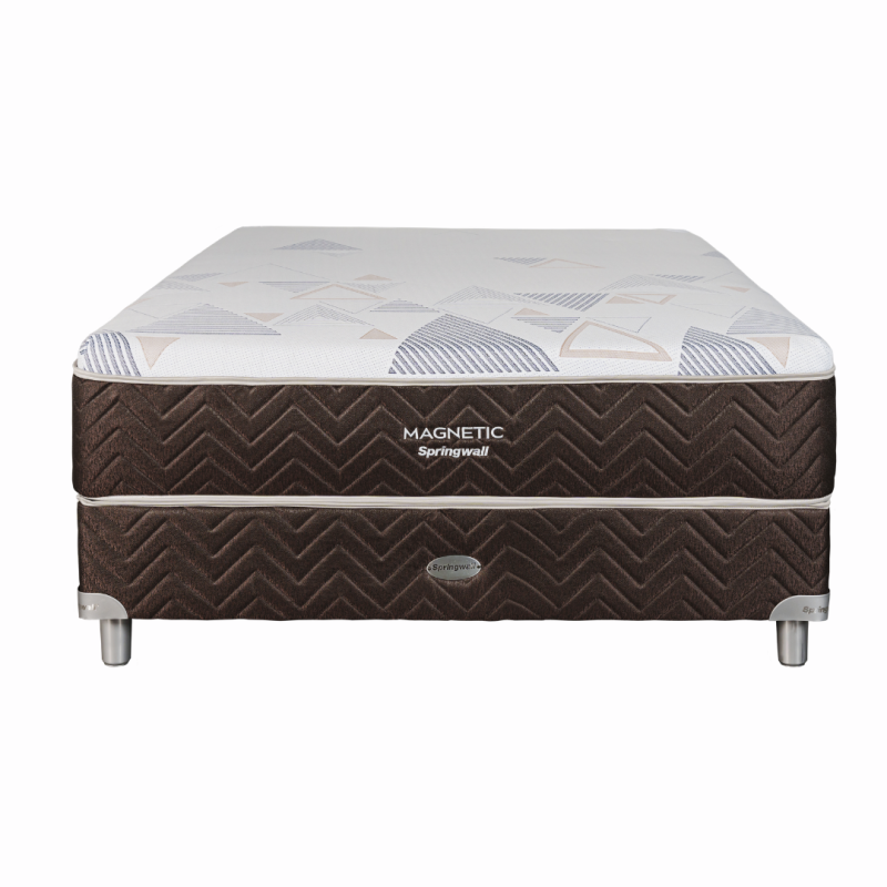Conjunto Sommier Springwall Magnetic 140x190 Resortes Pocket