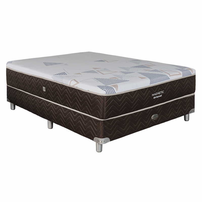 Conjunto Sommier Springwall Magnetic 140x190 Resortes Pocket