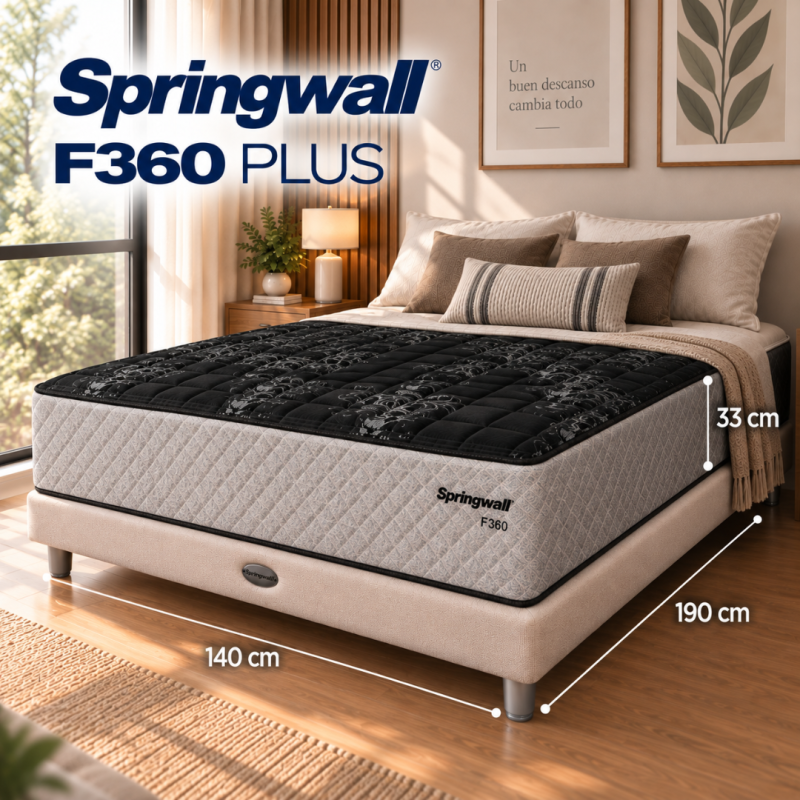 CONJUNTO SOMMIER SPRINGWALL F360 PLUS 140x190