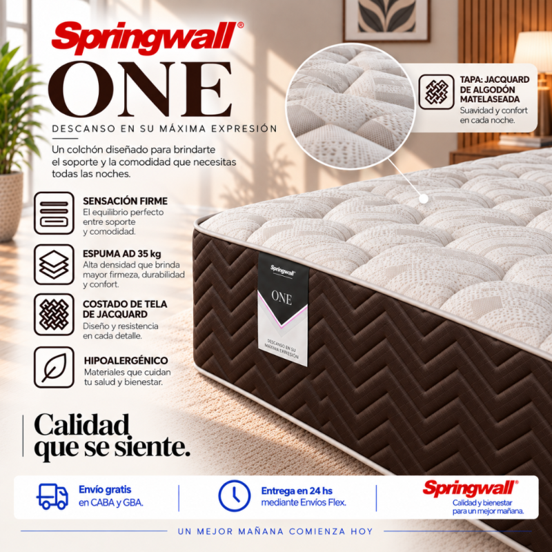 Colchon Springwall One 140x190 Espuma