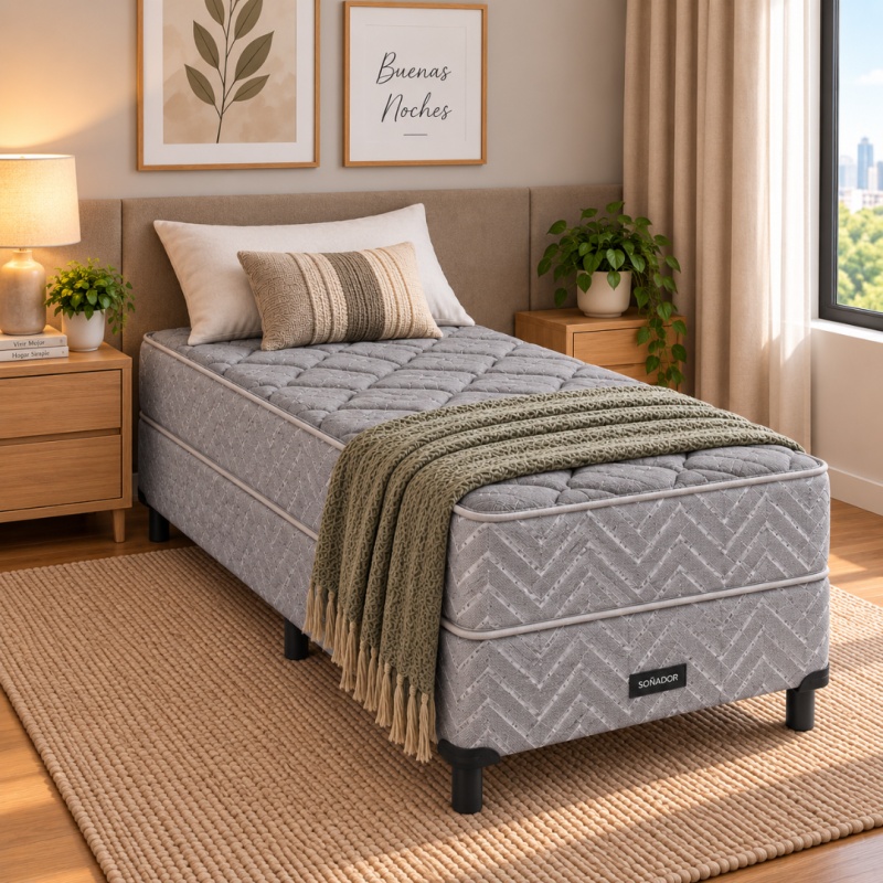 Conjunto Sommier Springwall Primera Plus 80x190 Espuma