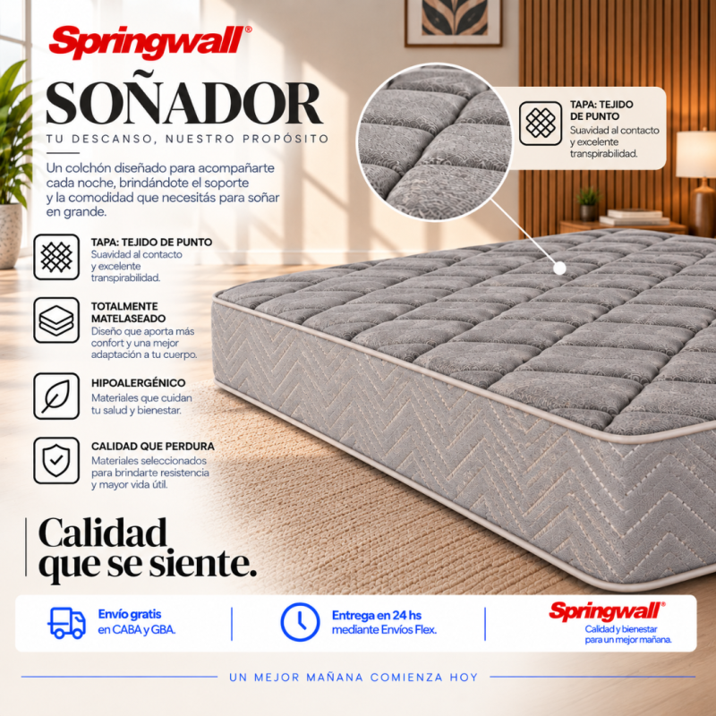 CoLchón Springwall Primera Plus 140x190 Espuma