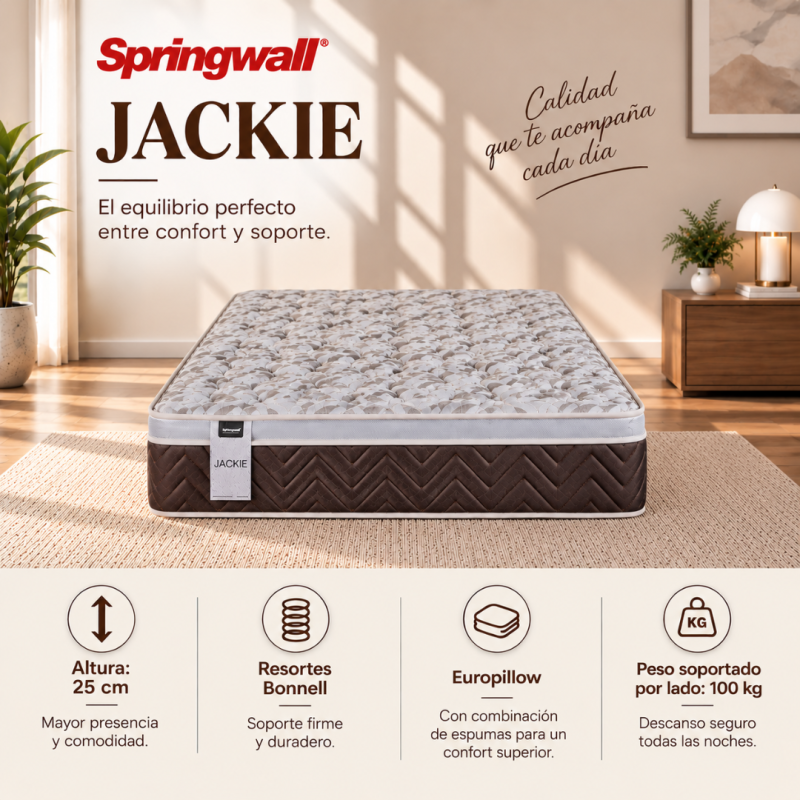 Colchón Springwall Jackie 100x190 Resortes