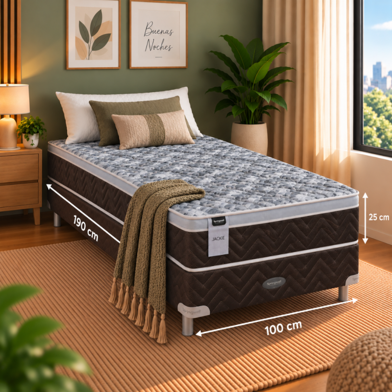 Conjunto Sommier Springwall Jackie 100x190