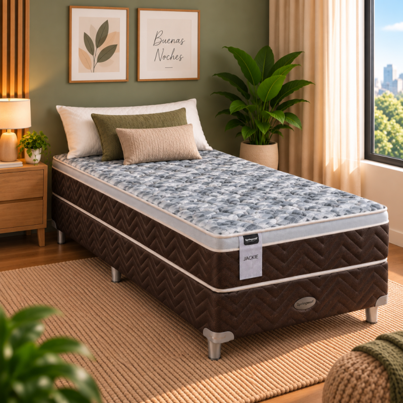 Conjunto Sommier Springwall Jackie 100x190