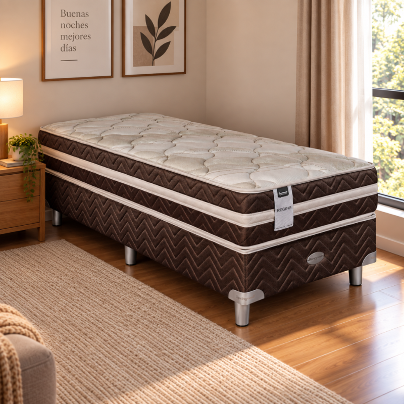 Conjunto Sommier Springwall Regina 90x190 Resortes