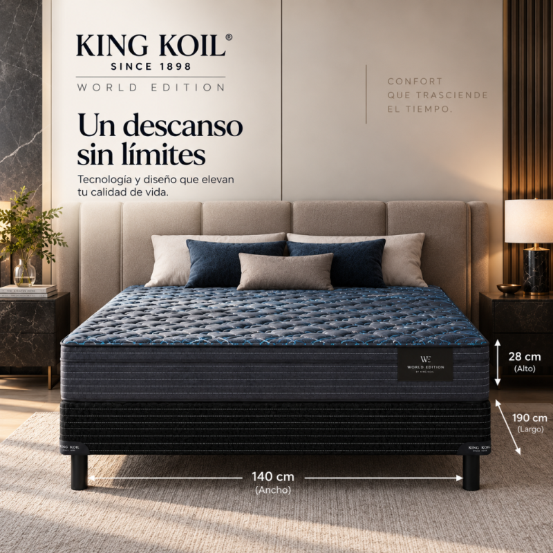 Conjunto Sommier King Koil Aspen 140x190