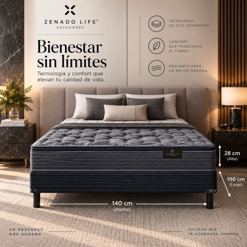 Conjunto Sommier King Koil XL Advance 140x190 Espuma
