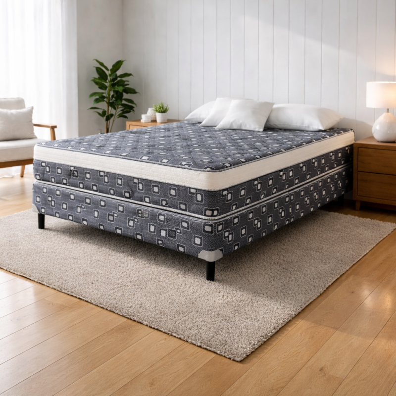 Conjunto Sommier Sueño Dorado Oslo Nuevo 140x190 Resortes