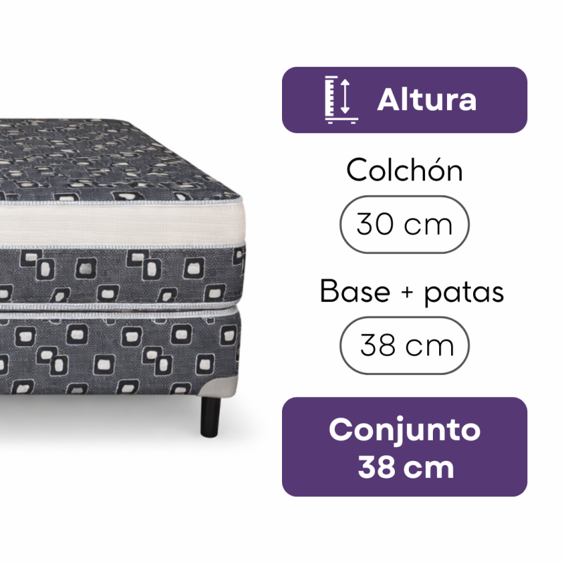 Colchon Sueño Dorado Oslo Nuevo 140x190 Resortes