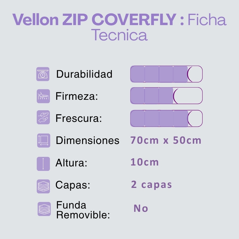Almohada ZIP Coverfly 70x50