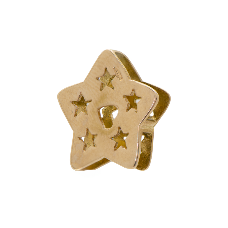 DIJE ESTRELLA PASANTE- 18 KTS.