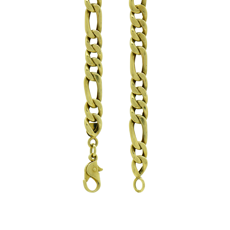 PULSERA FIGARO 3X1- 18 KTS.