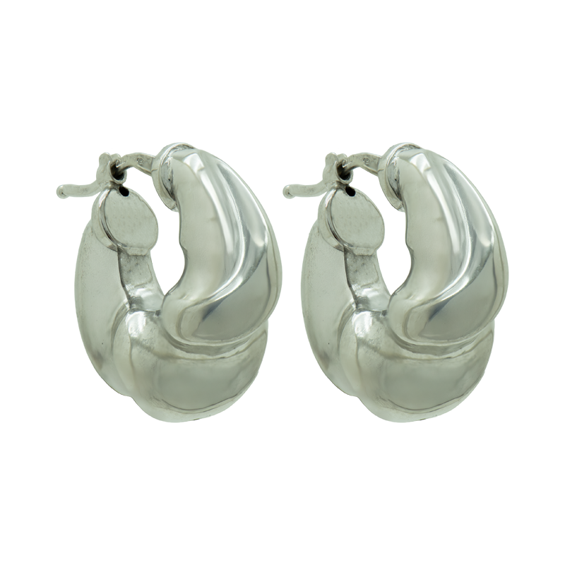 AROS CRIOLLOS EN ORO BLANCO - 18 KTS.