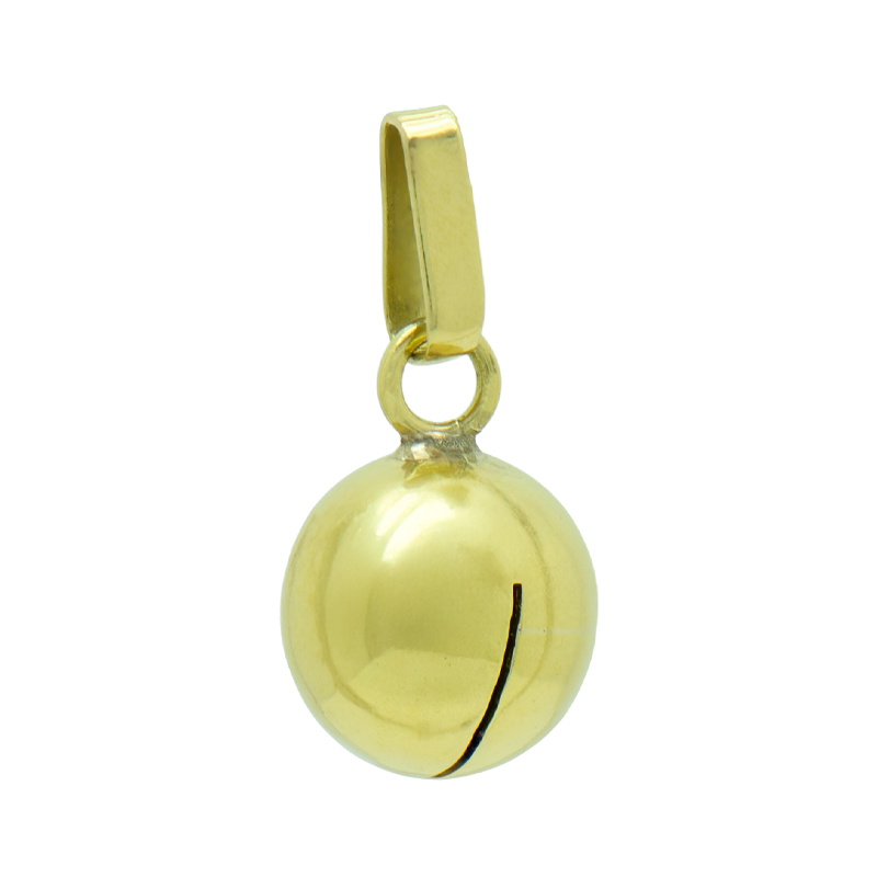 DIJE TIPO CASCABEL, ORO AMARILLO - 18 KTS.