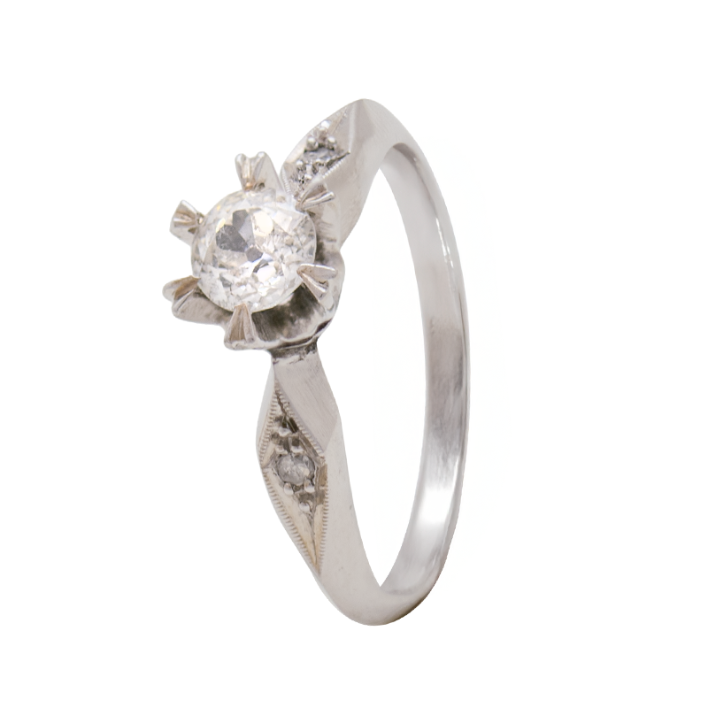 ANILLO CINTILLO CON BRILLANTES - 18 KTS.