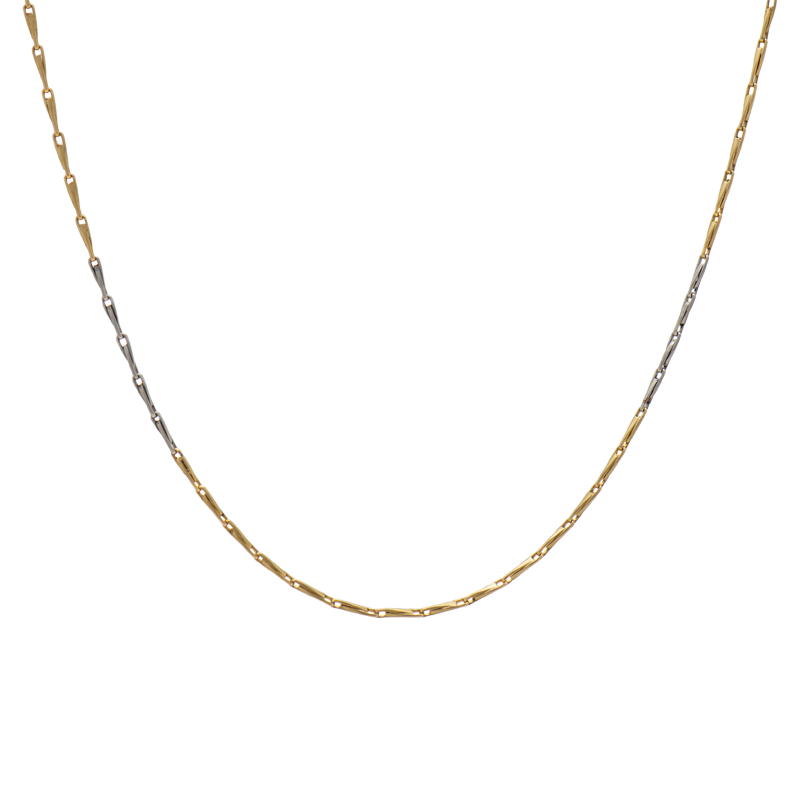 CADENA ITALIANA COMBINADA- 18 KTS.