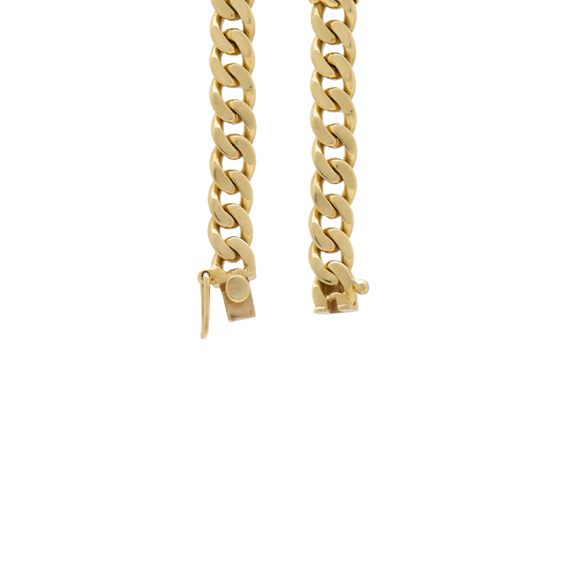 PULSERA GROUMET CON BRILLANTES, COMBINADA - 18 KTS.