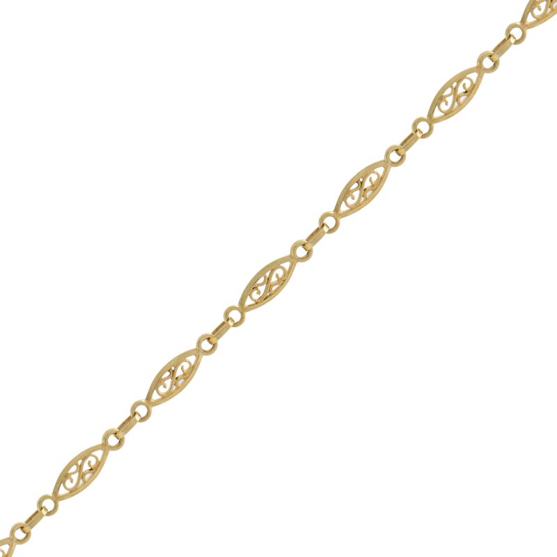 PULSERA ESTILO ART NOUVEAU, ORO AMARILLO - 18 KTS.