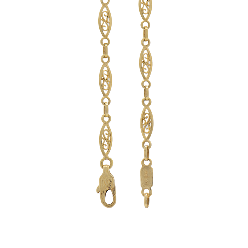 PULSERA ESTILO ART NOUVEAU, ORO AMARILLO - 18 KTS.