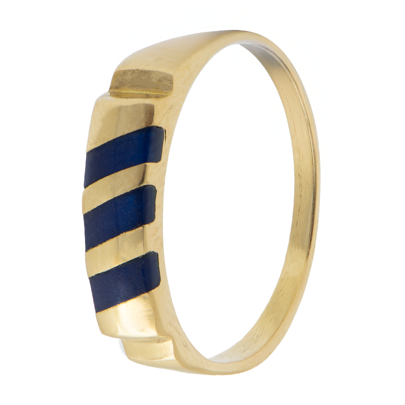 ANILLO CON LINEA DE ZAFIROS- 18 KTS.