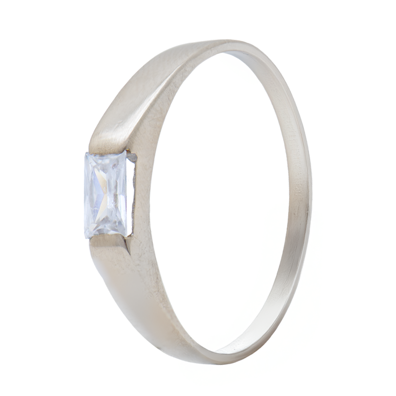 ANILLO CON CUBIC CENTRAL- 18 KTS.