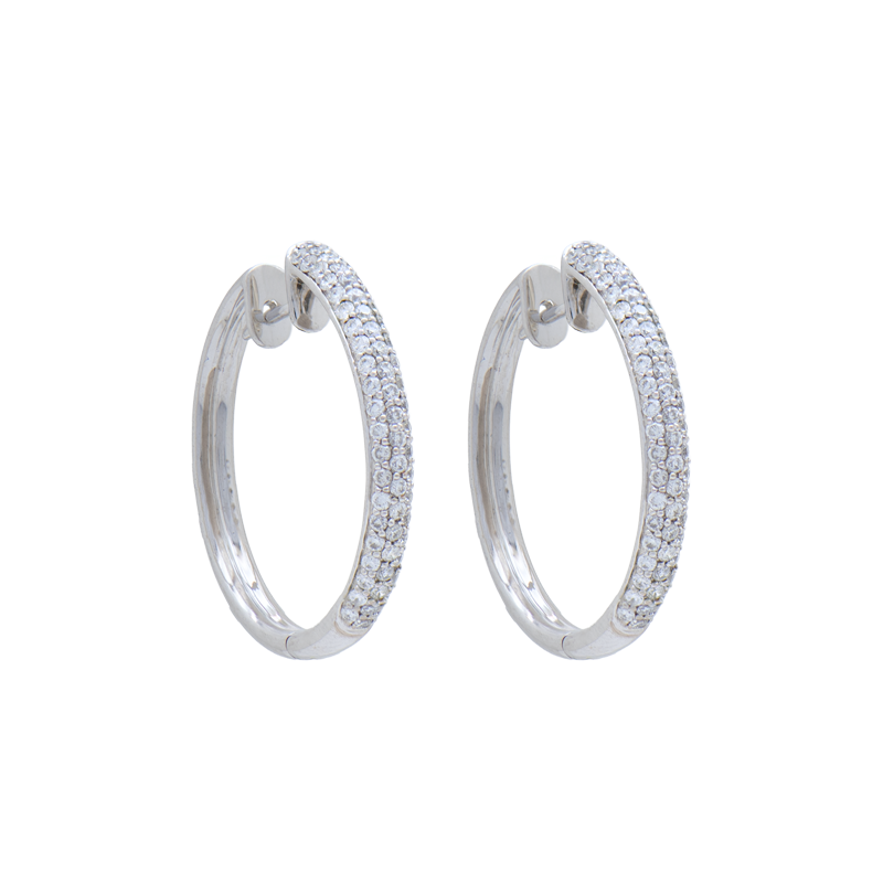 AROS ARGOLLA CON BRILLANTES- 18 KTS.
