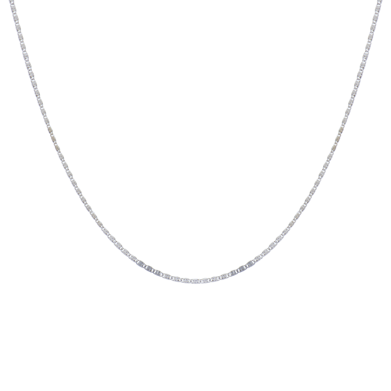 CADENA HERMES, ORO BLANCO - 18 KTS.