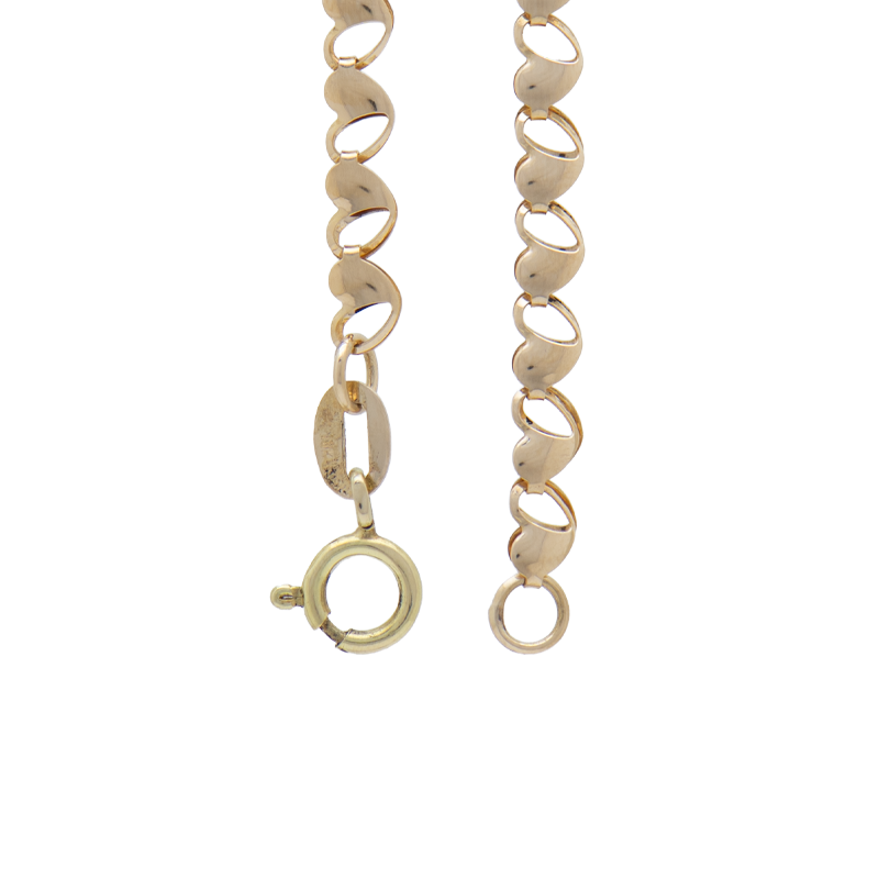 PULSERA DE CORAZONES, ORO ROSA - 18 KTS.