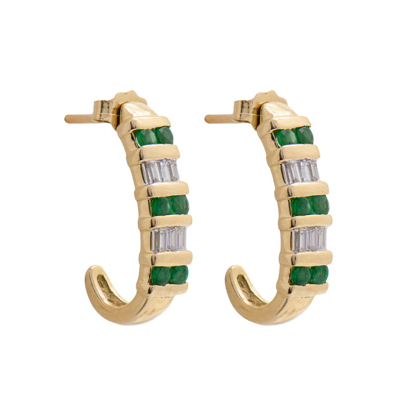 AROS MEDIA ARGOLLA CON BRILLANTES - 18 KTS.