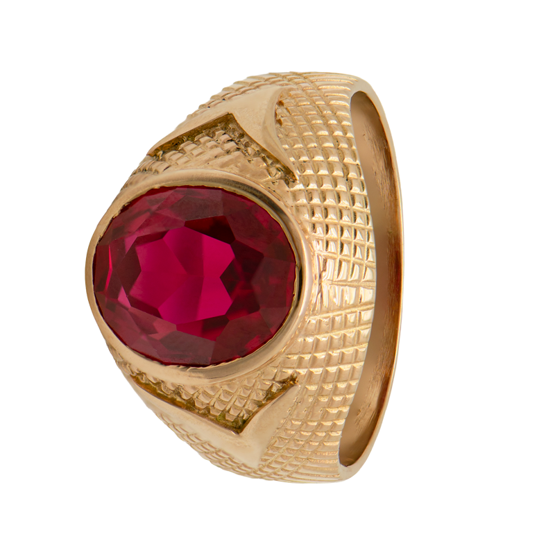 ANILLO SELLO CON PIEDRA CENTRAL