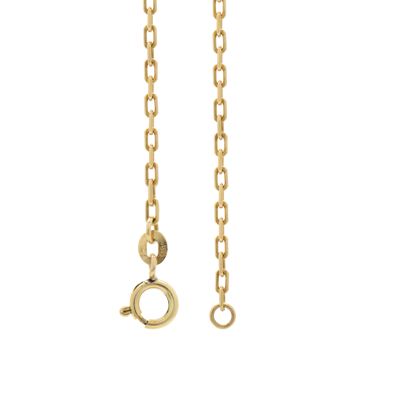 CADENA FORCET CON DIJE CRUZ- 18 KTS.