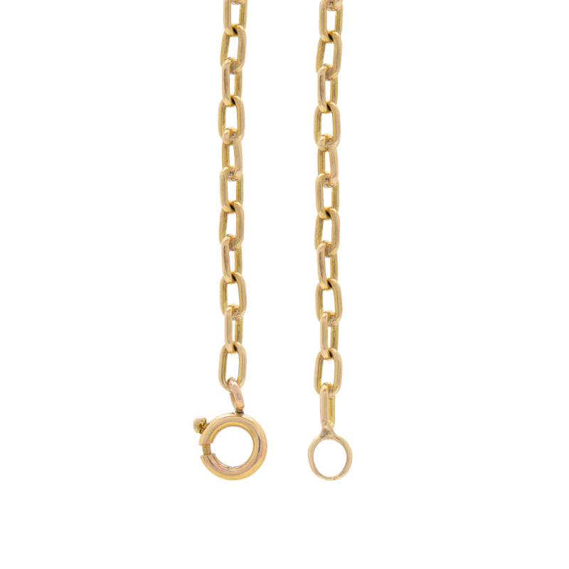 CADENA FORCET CON DIJE CRUZ COMBINADA- 18 KTS.