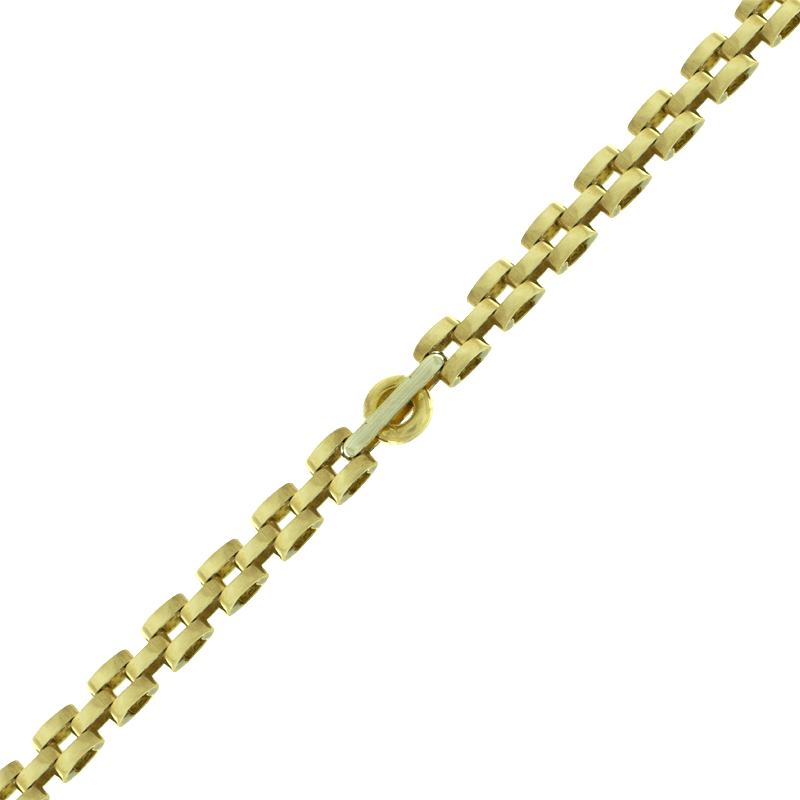 PULSERA TIPO PANTHER COMBINADA CON CIRCULOS- 18 KTS.