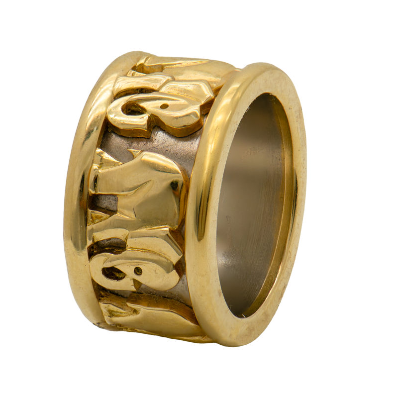 ANILLO CARTIER ELEFANTES- 18 KTS.