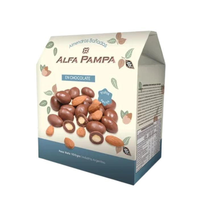 Almendra Bañada con Chocolate con Leche Alfa Pampa 100gr