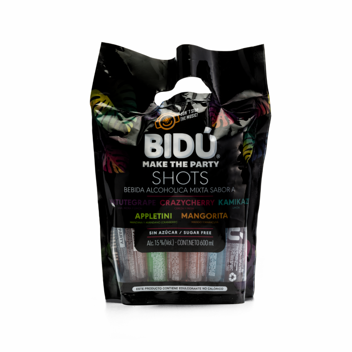 Shots De Vodka Sabores BIDÚ 600 ML