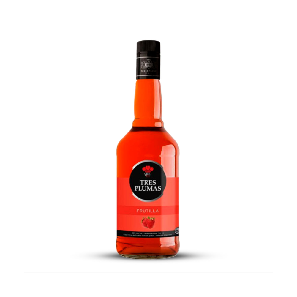 Tres Plumas Licor de Frutilla - 700 ml