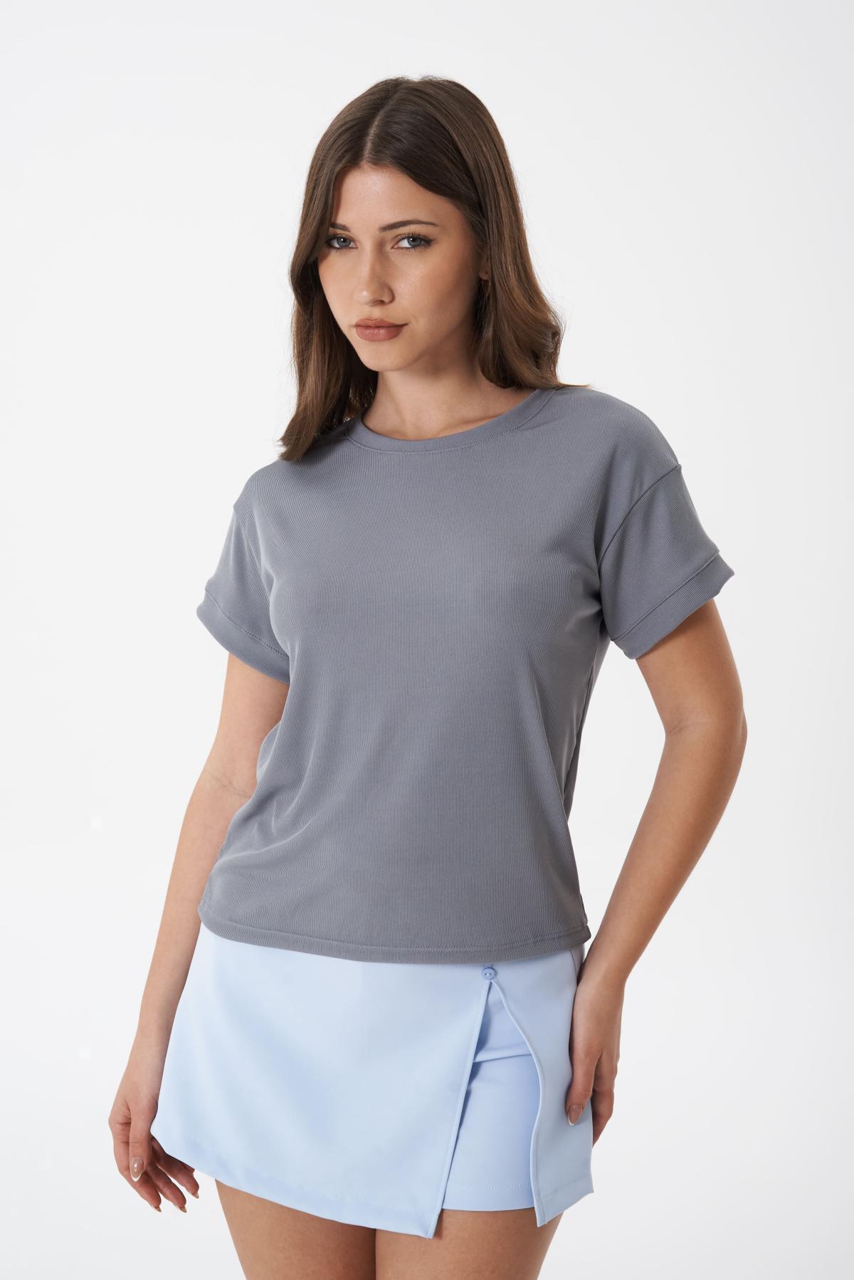 Remera Holly.Micro morley básica con puño Art.3030