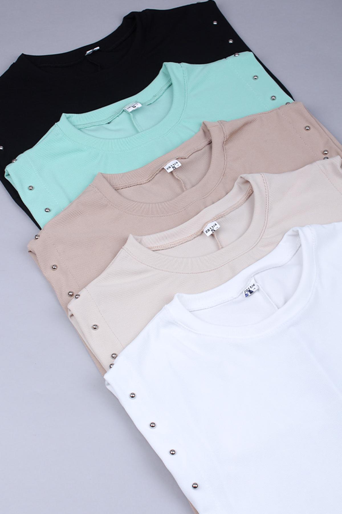 Remera Eolia.Micro morley c/tachas Art.2811